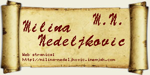 Milina Nedeljković vizit kartica